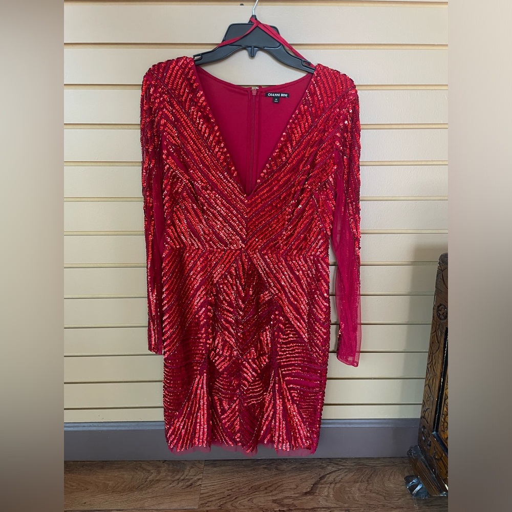 Gianni Bini Red Sequined Dress